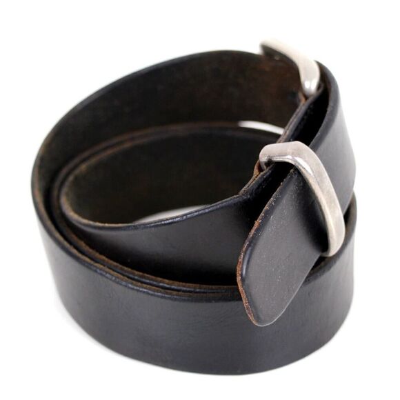 DARK BROWN GENUINE LEATHER 1.25"Wd ONE HOLE CASUAL DRESS MEN'S BELT Sz 36 (F13 - Picture 5 of 11